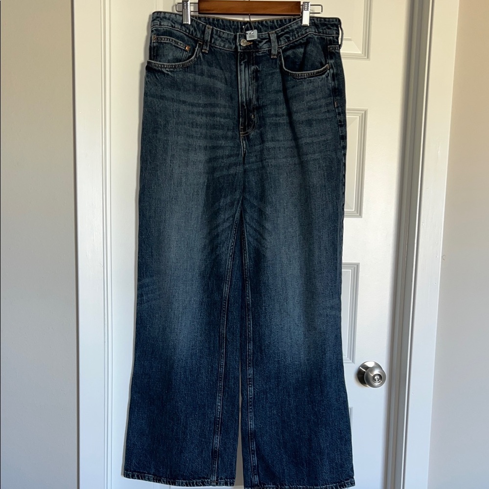 H&M Dark Blue Flare Jeans